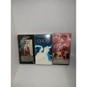 GHOST +DIRTY DANCING + Flashdance- VHS 3 Tape Lot!